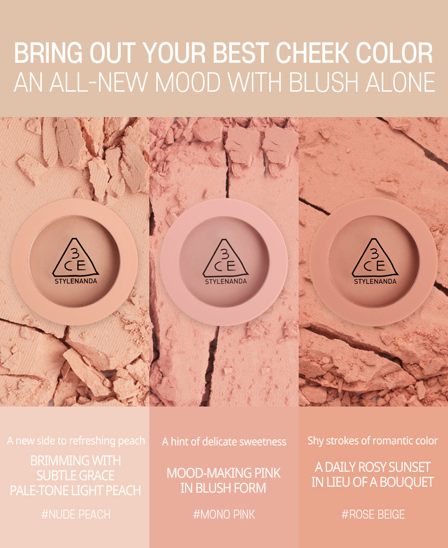 3CE Mood Recipe Face Blush #Mono Pink